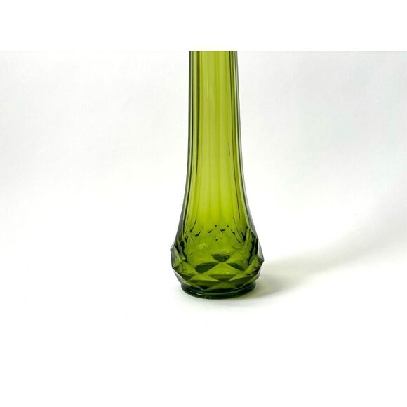MCM LE Smith Dominion Green Glass Swung Stretch Vase - Picture 4 of 10